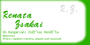 renata zsakai business card